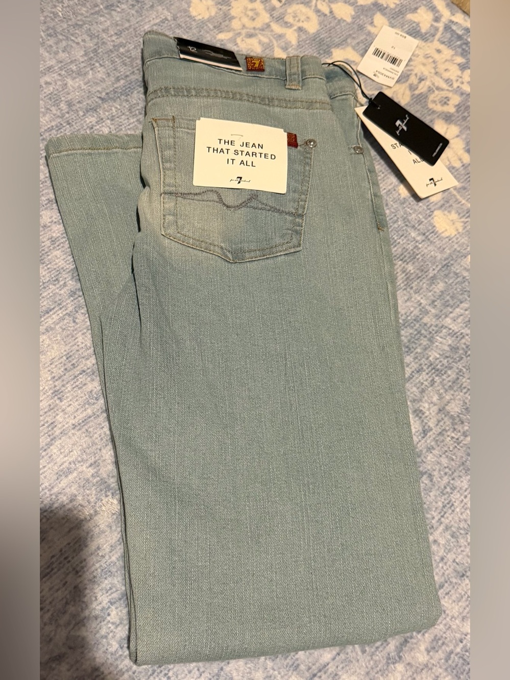 7 For All Mankind Kids Light Straight-Leg Jeans